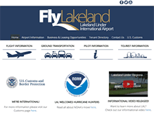Tablet Screenshot of lakelandairport.com